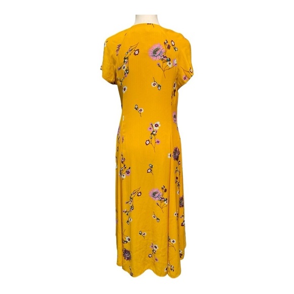Free People Lost in You Golden Yellow Floral Print Midi Dress Size M NWT - Picture 3 of 10